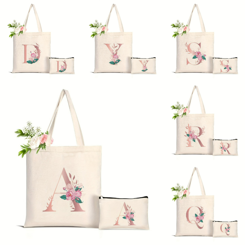 Canvas Tote Designer - حقيبة تسوق نسائية كبيرة السعة بتصميم