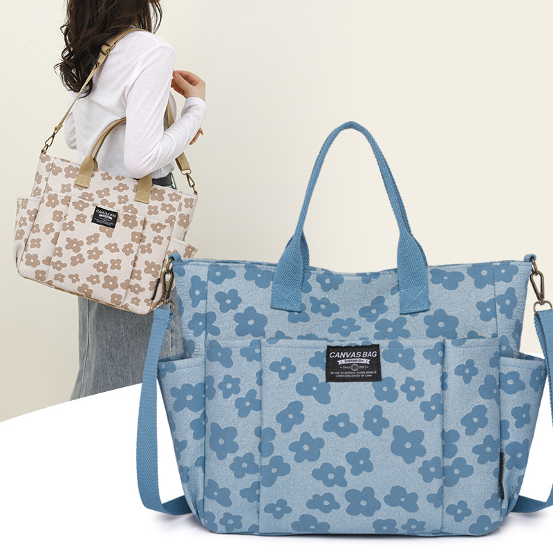 Canvas Tote Designer - حقيبة يد كلاسيكية من القماش الكتاني
