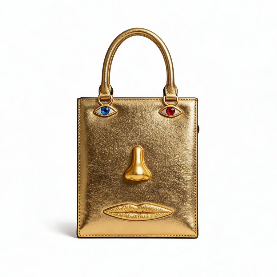 حقيبة وجه نسائية جديدة عالية ا - مراجعة Luxury Bags Gold وسعره